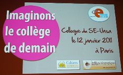 Colloque Se-Unsa : Quel avenir pour le collège ?