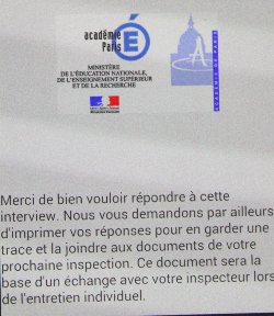 Une « interview » sous contrôle des inspecteurs