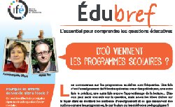 Edubref : D’où viennent les programmes scolaires ?