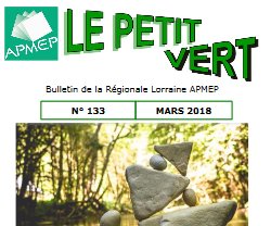 Semaine des maths : Des pistes dans Le petit vert