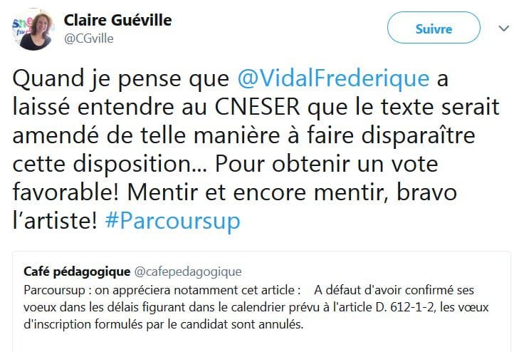 Dernière mauvaise surprise de Parcoursup