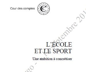 La Cour des comptes publie un rapport sur l’EPS