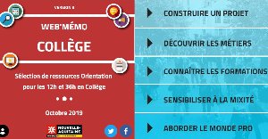 Orientation au collège : Le Web’Mémo