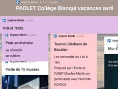 Les activités de vacances du collège Blanqui