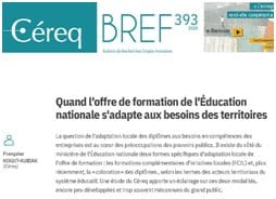 Professionnel : L’adéquation formation emploi étudiée par le Céreq