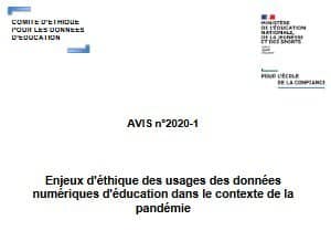 Un avis du Comité d’Ethique des Données de l’Education bien peu utile