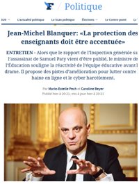 JM Blanquer à nouveau contre l’islamo gauchisme