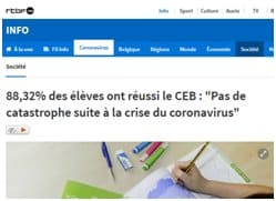 Belgique : 88% de réussite au certificat d’études de base