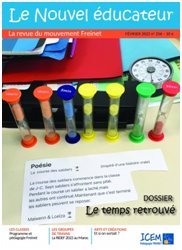 Le temps de l’école dans Le Nouvel éducateur