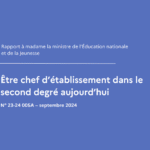 Rapport de l’inspection générale : qui veut devenir chef d’établissement ?