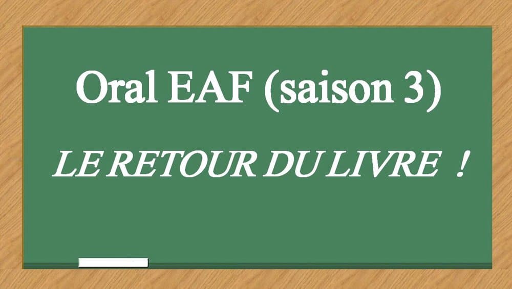 EAF : Nouveau rebondissement pour l’oral