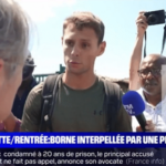 Elisabeth Borne face à deux enseignants à Mayotte